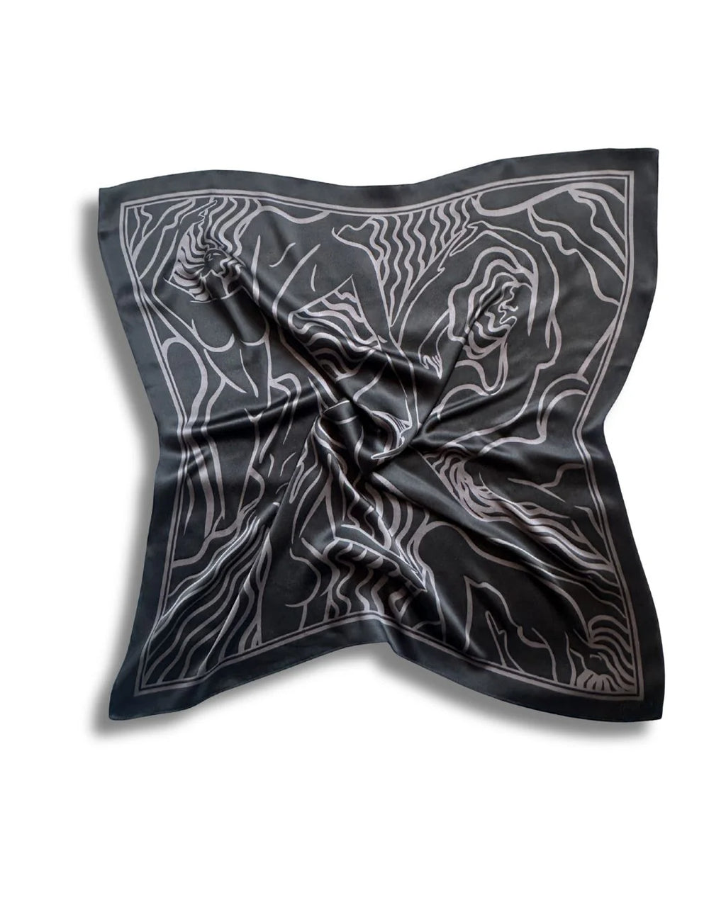 Ladies silk scarf blackout