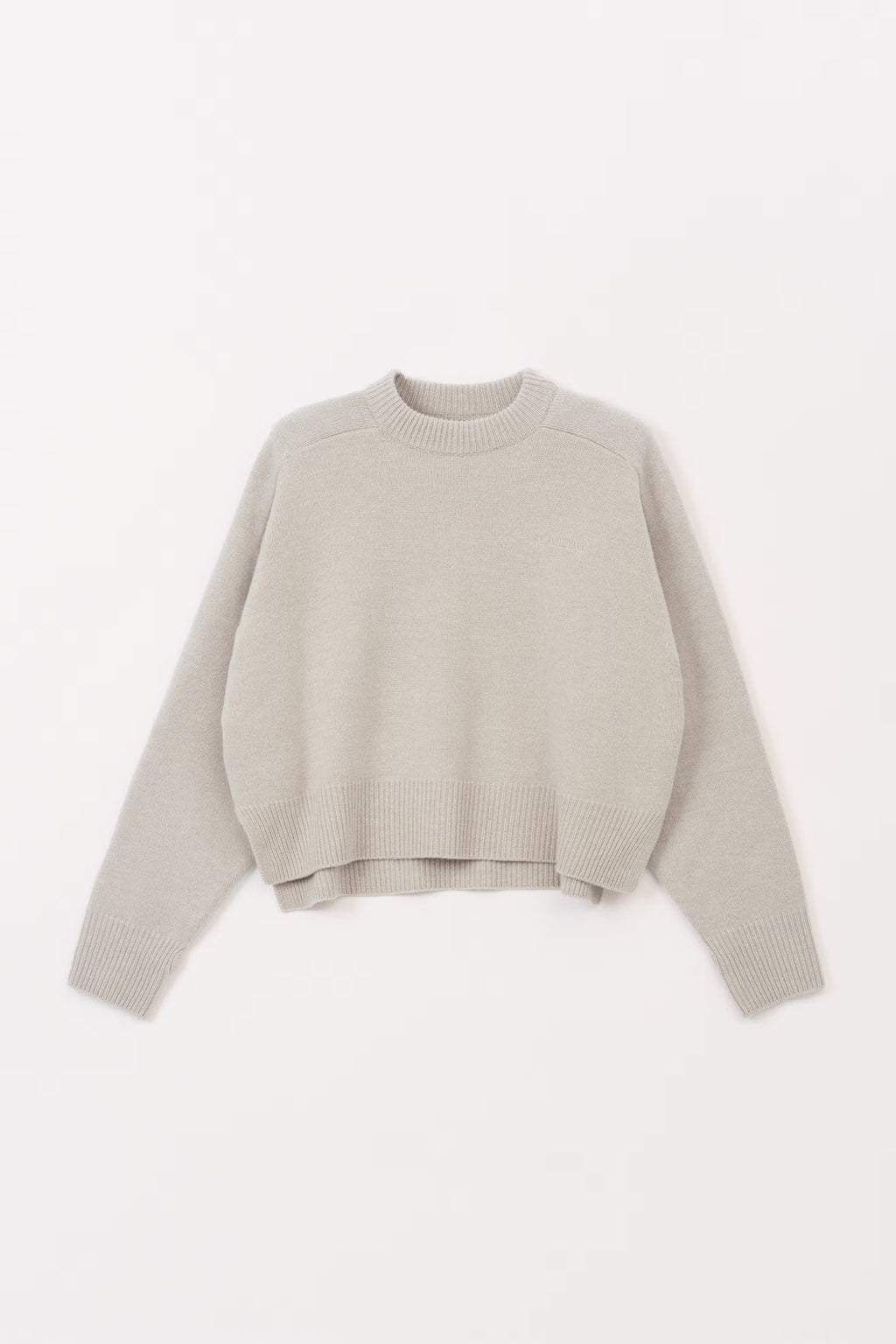 ULLGENSER MED RUND HALS - LYS BEIGE