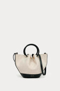 Mini Capazo Bag Black Linen