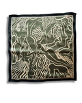 Ladies silk scarf army