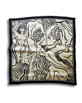 Ladies silk scarf beige