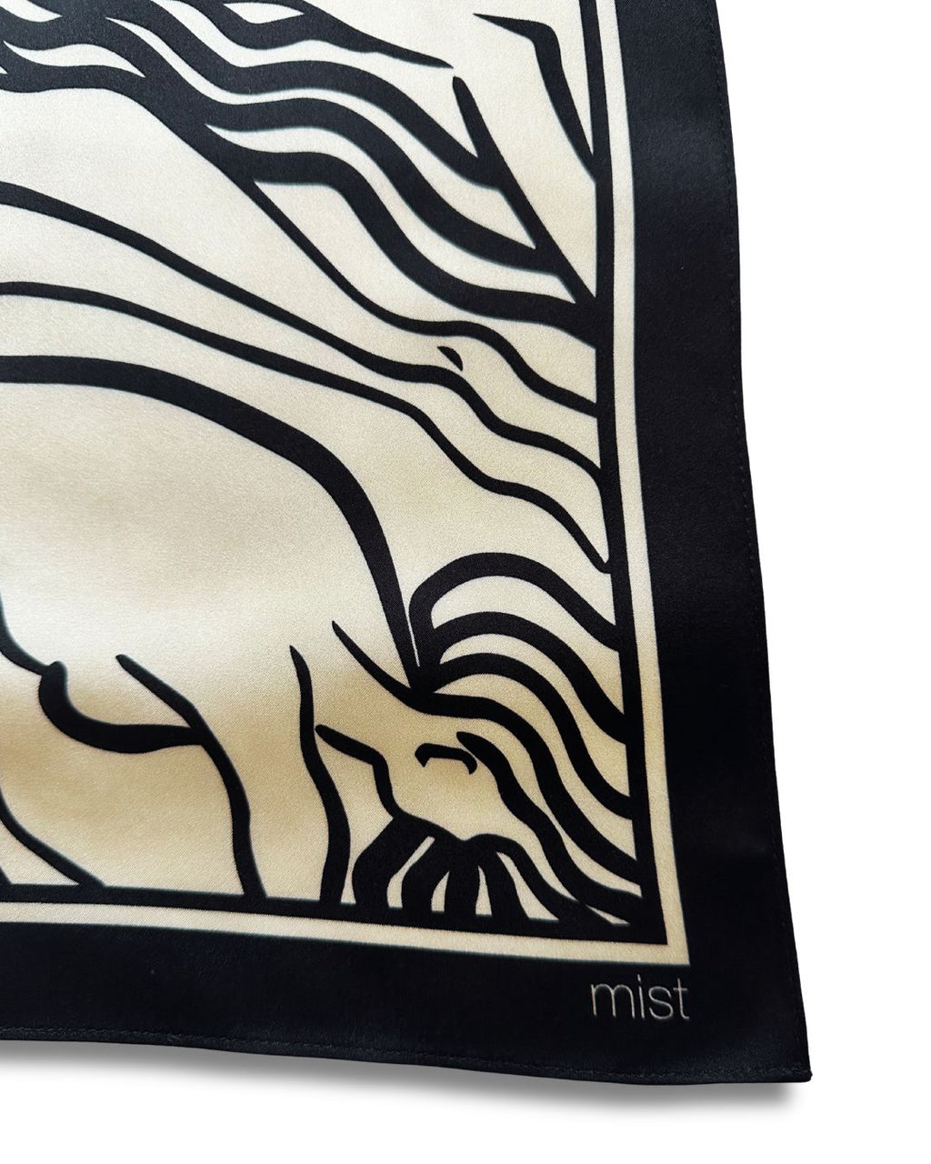 Ladies silk scarf beige