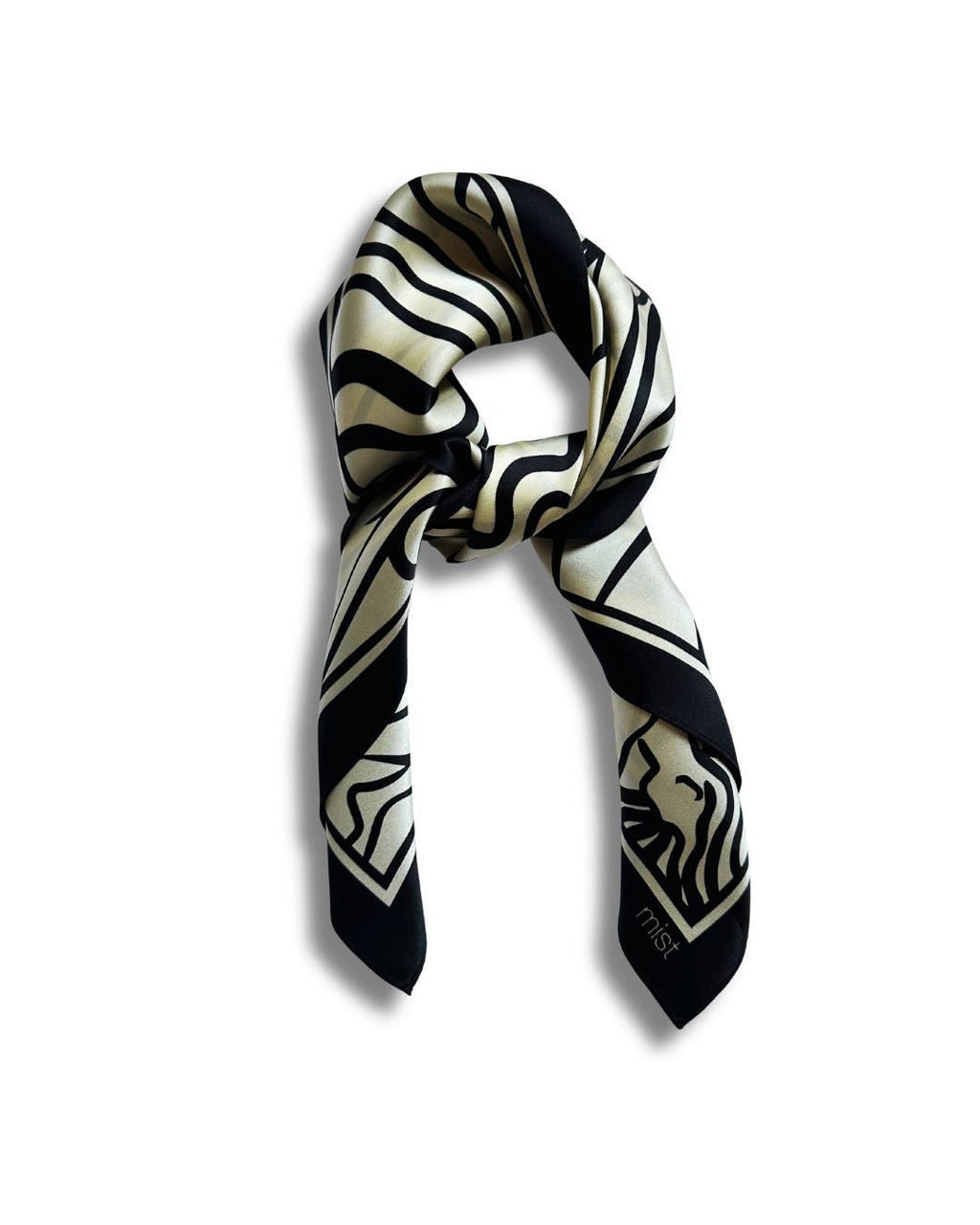 Ladies silk scarf beige