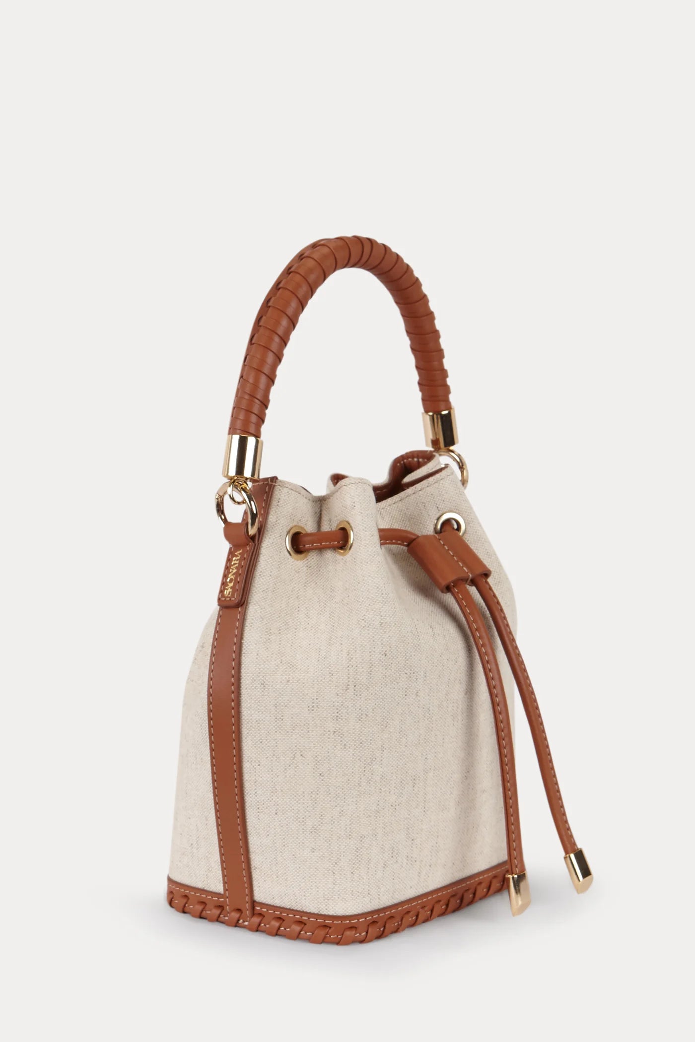 Mini Bucket Bag Caramel Linen