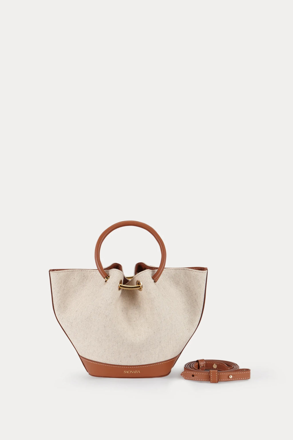Mini Capazo Bag Caramel Linen