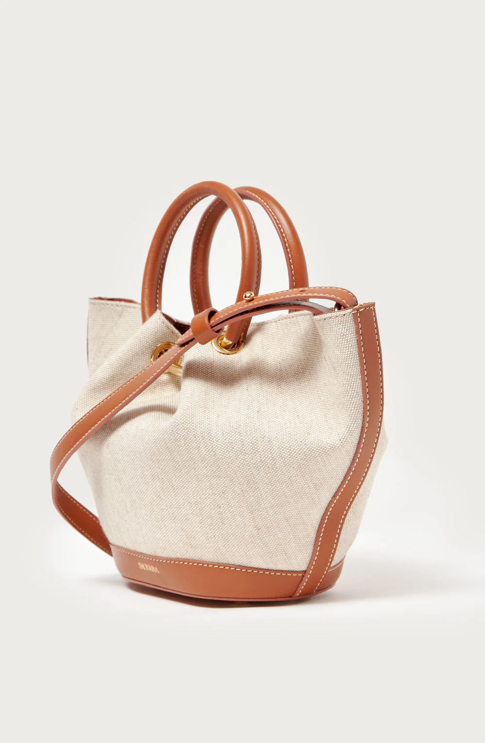Mini Capazo Bag Caramel Linen