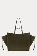 Shopping Tote Suede Olive