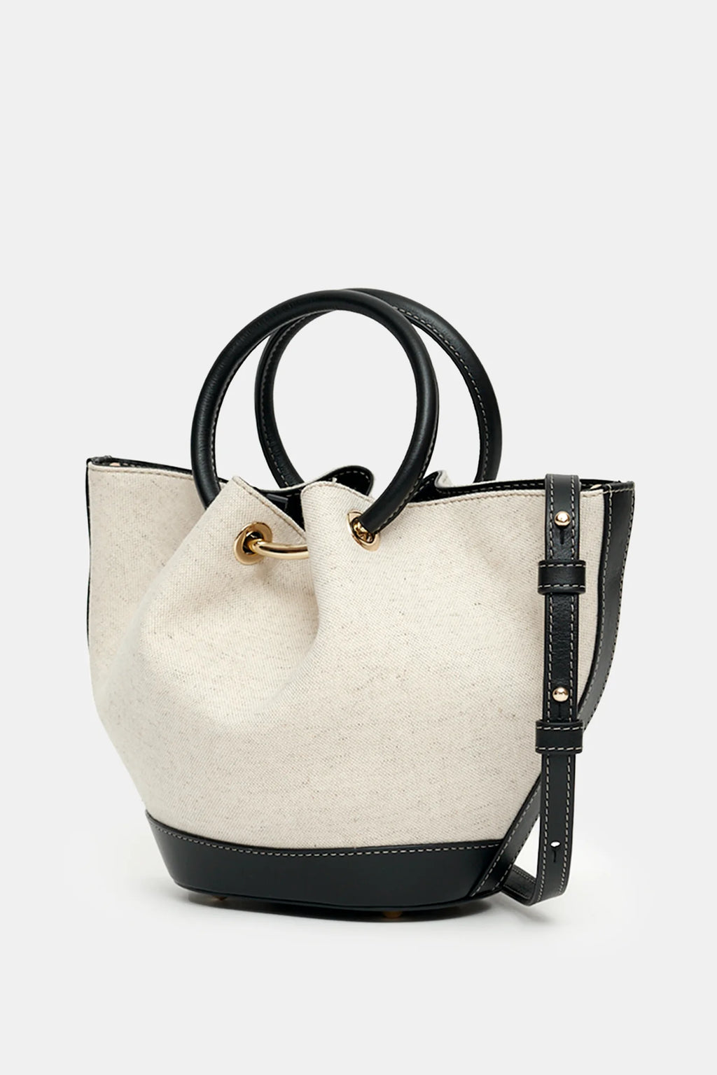 Mini Capazo Bag Black Linen